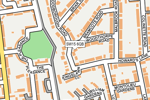 SW15 6QB map - OS OpenMap – Local (Ordnance Survey)