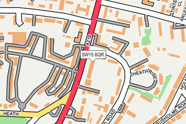 SW15 6QR map - OS OpenMap – Local (Ordnance Survey)