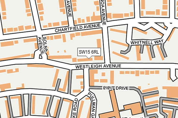 SW15 6RL map - OS OpenMap – Local (Ordnance Survey)