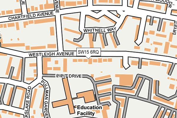 SW15 6RQ map - OS OpenMap – Local (Ordnance Survey)