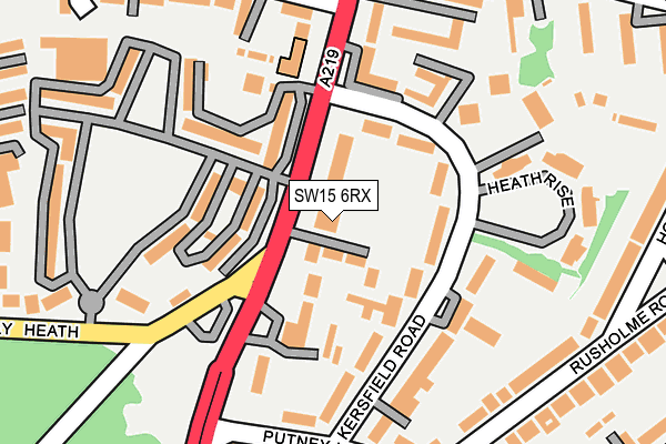 SW15 6RX map - OS OpenMap – Local (Ordnance Survey)