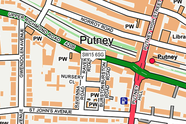 SW15 6SG map - OS OpenMap – Local (Ordnance Survey)