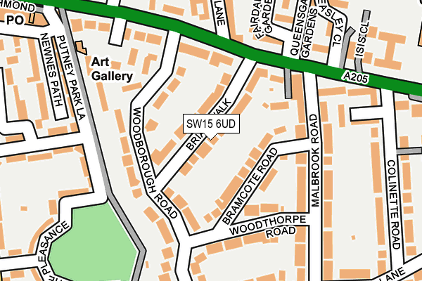 SW15 6UD map - OS OpenMap – Local (Ordnance Survey)