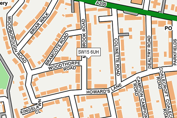 SW15 6UH map - OS OpenMap – Local (Ordnance Survey)