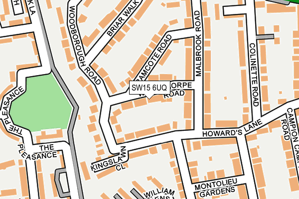 SW15 6UQ map - OS OpenMap – Local (Ordnance Survey)