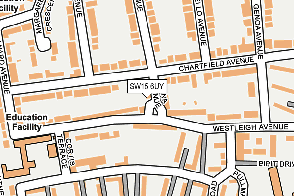 SW15 6UY map - OS OpenMap – Local (Ordnance Survey)