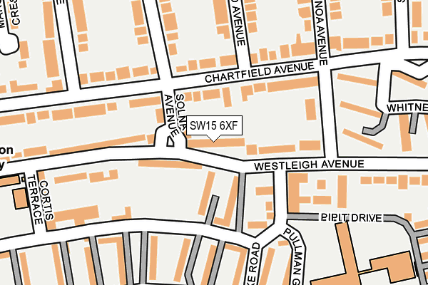 SW15 6XF map - OS OpenMap – Local (Ordnance Survey)