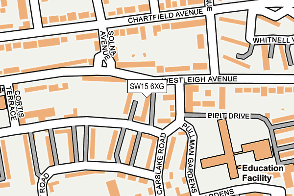 SW15 6XG map - OS OpenMap – Local (Ordnance Survey)