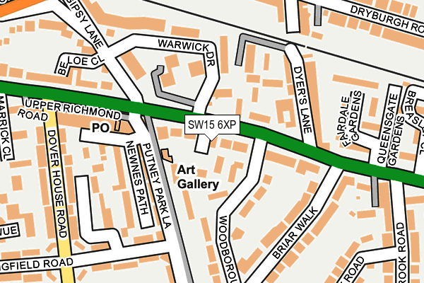 SW15 6XP map - OS OpenMap – Local (Ordnance Survey)