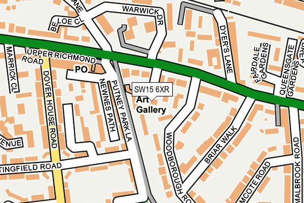 SW15 6XR map - OS OpenMap – Local (Ordnance Survey)