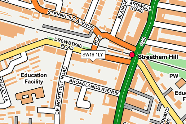 Map of 47 DREWSTEAD ROAD LTD at local scale