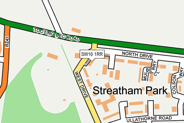 SW16 1RR map - OS OpenMap – Local (Ordnance Survey)