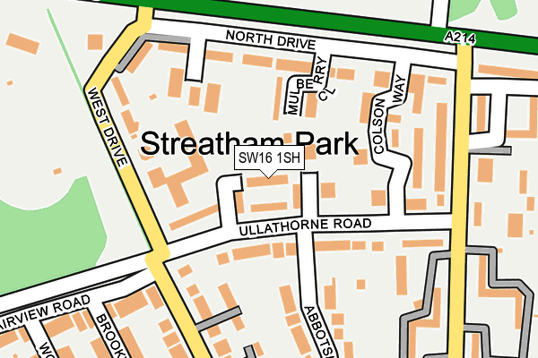 SW16 1SH map - OS OpenMap – Local (Ordnance Survey)