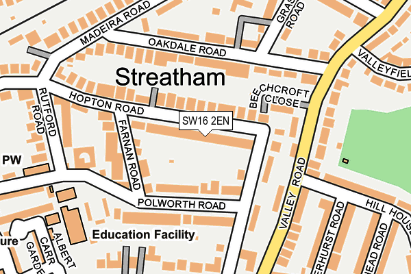 SW16 2EN map - OS OpenMap – Local (Ordnance Survey)