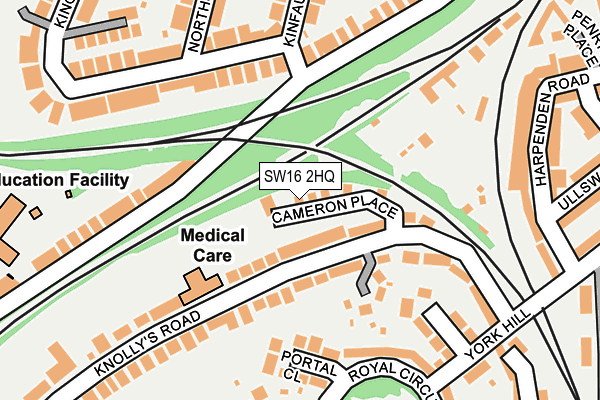 SW16 2HQ map - OS OpenMap – Local (Ordnance Survey)