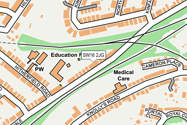 SW16 2JG map - OS OpenMap – Local (Ordnance Survey)