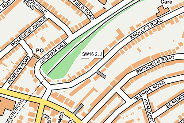 SW16 2JJ map - OS OpenMap – Local (Ordnance Survey)