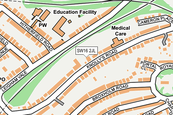 SW16 2JL map - OS OpenMap – Local (Ordnance Survey)
