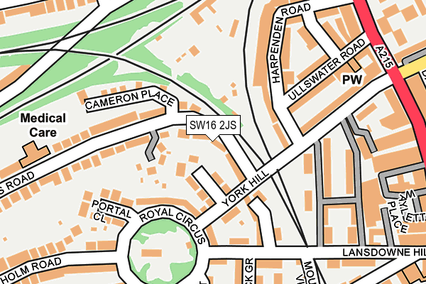 SW16 2JS map - OS OpenMap – Local (Ordnance Survey)