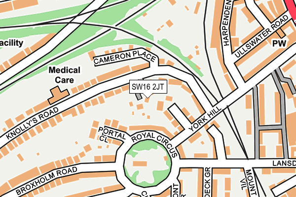 SW16 2JT map - OS OpenMap – Local (Ordnance Survey)