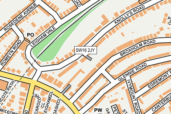 SW16 2JY map - OS OpenMap – Local (Ordnance Survey)