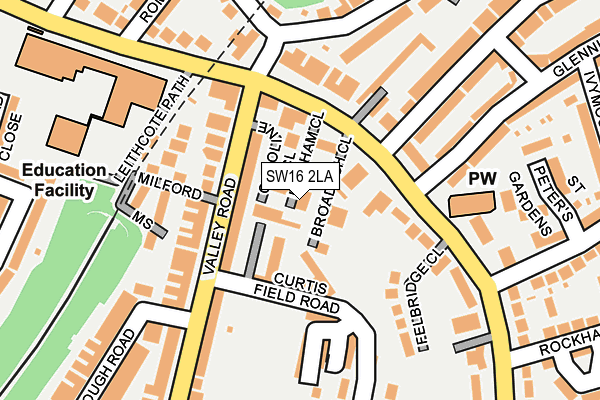 SW16 2LA map - OS OpenMap – Local (Ordnance Survey)
