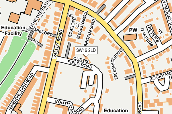 SW16 2LD map - OS OpenMap – Local (Ordnance Survey)