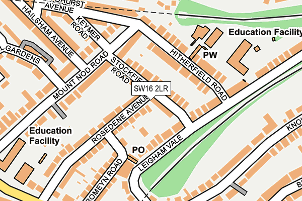 SW16 2LR map - OS OpenMap – Local (Ordnance Survey)