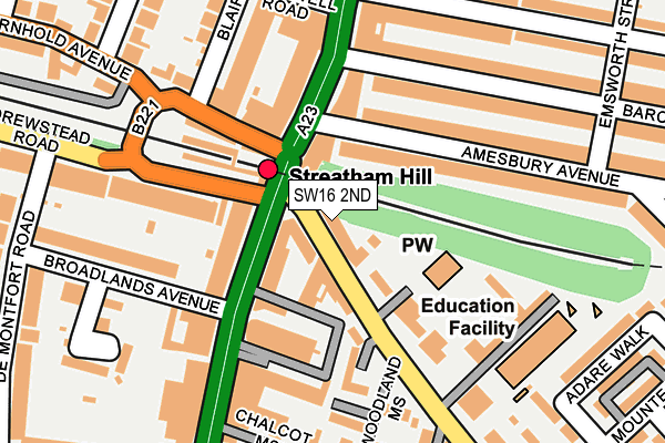 Map of BB STREATHAM LTD at local scale