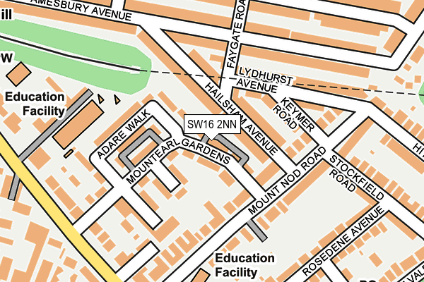 SW16 2NN map - OS OpenMap – Local (Ordnance Survey)