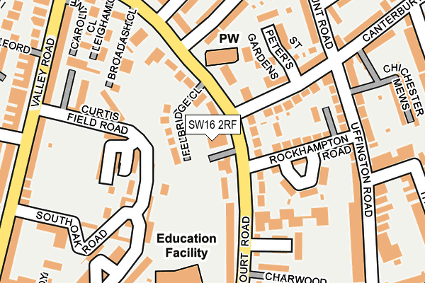 SW16 2RF map - OS OpenMap – Local (Ordnance Survey)