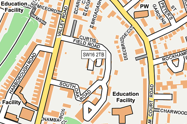 SW16 2TB map - OS OpenMap – Local (Ordnance Survey)