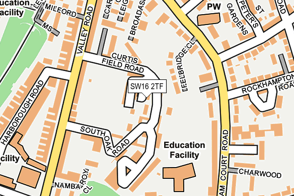 SW16 2TF map - OS OpenMap – Local (Ordnance Survey)