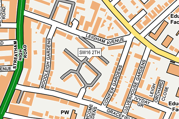 SW16 2TH map - OS OpenMap – Local (Ordnance Survey)
