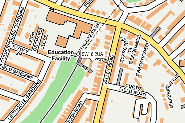 SW16 2UA map - OS OpenMap – Local (Ordnance Survey)