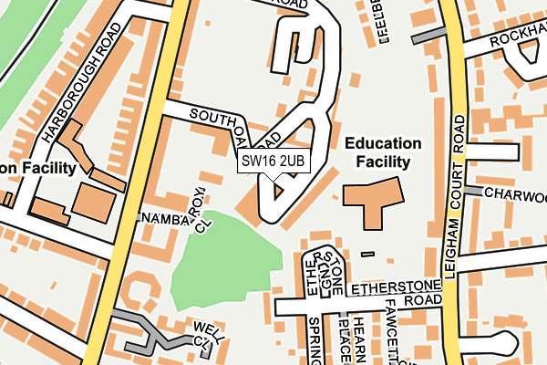 SW16 2UB map - OS OpenMap – Local (Ordnance Survey)