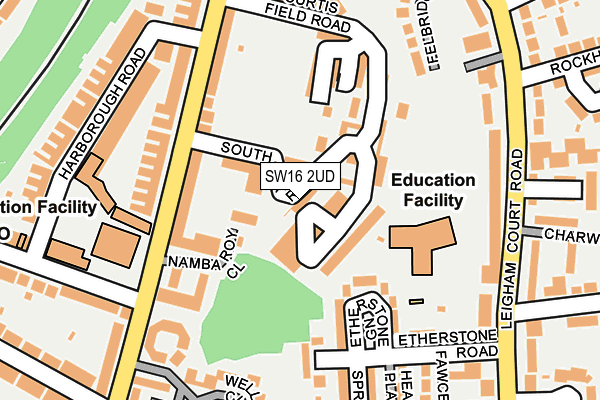 SW16 2UD map - OS OpenMap – Local (Ordnance Survey)