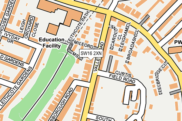 SW16 2XN map - OS OpenMap – Local (Ordnance Survey)