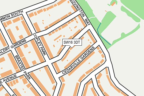 SW16 3DT map - OS OpenMap – Local (Ordnance Survey)