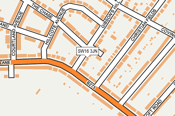 SW16 3JN map - OS OpenMap – Local (Ordnance Survey)