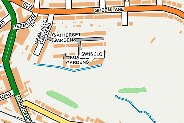 SW16 3LQ map - OS OpenMap – Local (Ordnance Survey)