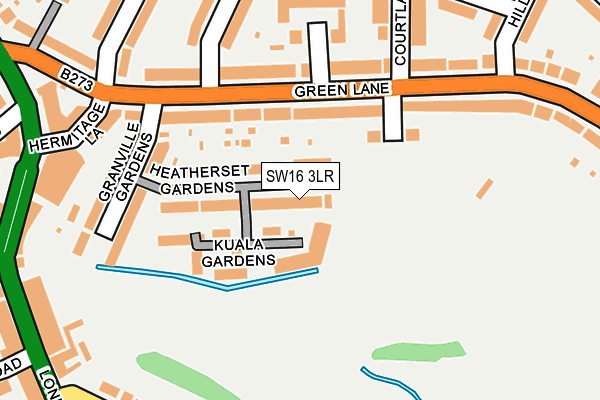 SW16 3LR map - OS OpenMap – Local (Ordnance Survey)