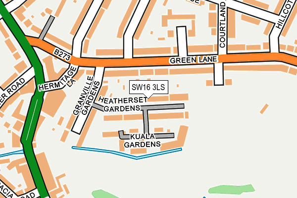 SW16 3LS map - OS OpenMap – Local (Ordnance Survey)