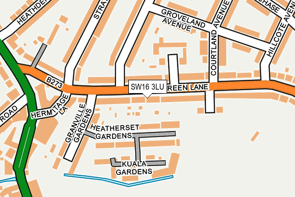 SW16 3LU map - OS OpenMap – Local (Ordnance Survey)