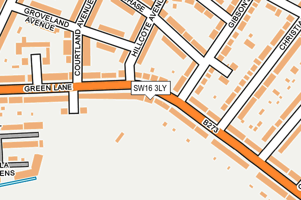 SW16 3LY map - OS OpenMap – Local (Ordnance Survey)