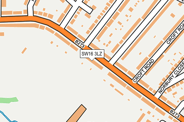 SW16 3LZ map - OS OpenMap – Local (Ordnance Survey)