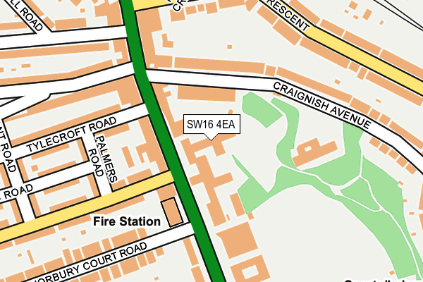 SW16 4EA map - OS OpenMap – Local (Ordnance Survey)