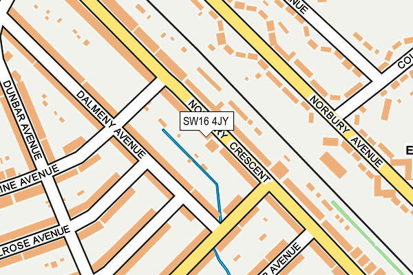 SW16 4JY map - OS OpenMap – Local (Ordnance Survey)