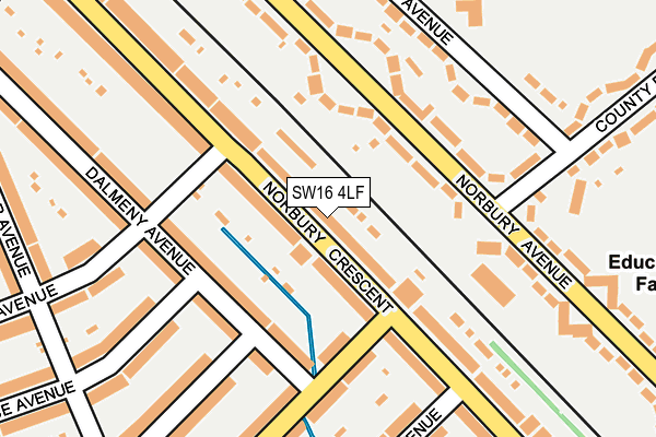 SW16 4LF map - OS OpenMap – Local (Ordnance Survey)