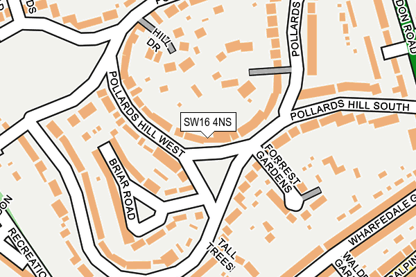 SW16 4NS map - OS OpenMap – Local (Ordnance Survey)